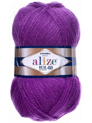 Пряжа Ализе Ангора реал 40,цвет 206 - фиолетовый
