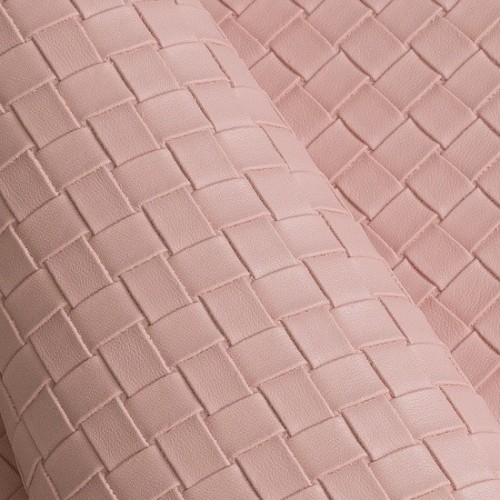 Кожзам текстурный "Плетенка" нежно-розовый