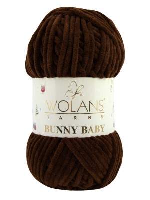 Плюшевая пряжа Wolans Bunny Baby,цв ШОКОЛАД,№40,100гр