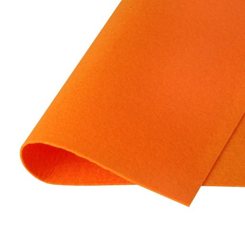 Корейский фетр,жесткий,оранжевый.1,2 мм,размер 33*26см