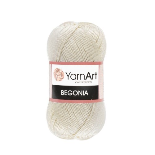 Пряжа Begonia YarnArt-Бегония.№6282,цв-молочный, 50гр-169 м