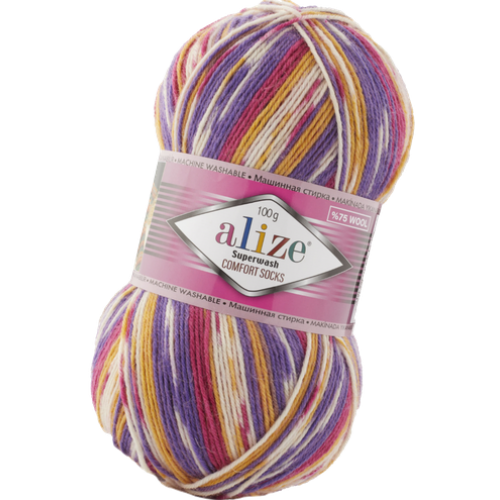 Пряжа ALIZE Superwash comfort socks 100гр 420м. цв-7655