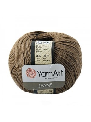  Пряжа  YarnArt "Jeans Джинс"цв. 40, тёмно-коричневый