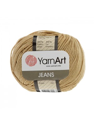  Пряжа  YarnArt "Jeans Джинс"цв. 48, тёмный-беж