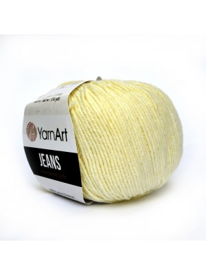  Пряжа  YarnArt "Jeans Джинс"цв. 86, пастельный жёлтый