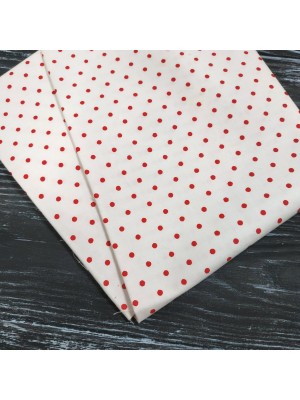 Отрез(сатин),размер 50*50,красные горошки.цена за отрез Отрез(сатин),размер 50*50,красные горошки.цена за отрез