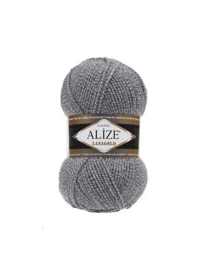 Пряжа Alize-Ланаголд (Lanagold) цв-651,серый меланж