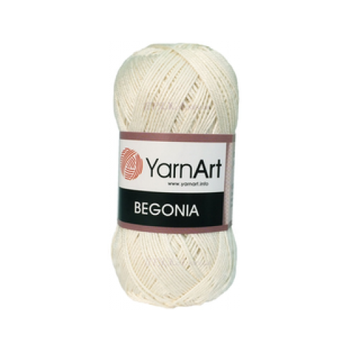 Пряжа Begonia YarnArt-Бегония.№003,цв-молочный, 50гр-169 м