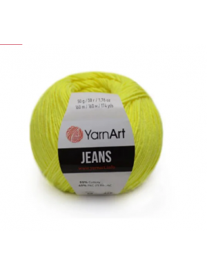  Пряжа  YarnArt "Jeans Джинс"цв. 58, салатовый