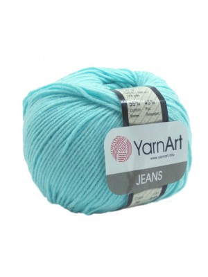  Пряжа  YarnArt "Jeans Джинс"цв. 76, св-бирюзовый