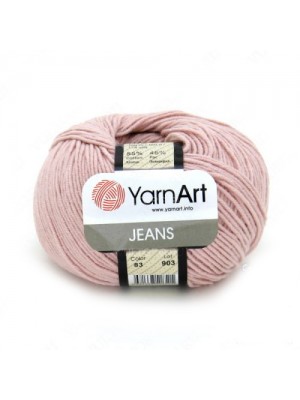 Пряжа  YarnArt "Jeans Джинс"цв. 83,пыльная роза