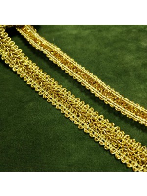 Тесьма вязанная,цв-золото. шир 14 мм,цена за 1 м