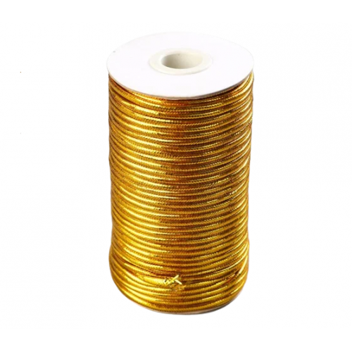 Шнур металлизированный , золото 2,5мм,Цена за 1 метр
