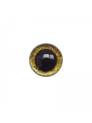 Глазки безопасные,блестящие,цв-золото,10 мм,цена за пару