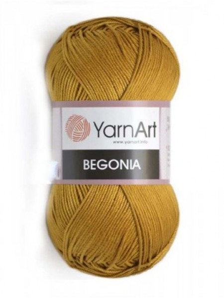 Пряжа Begonia YarnArt-Бегония.№6340,тцв-горчичный, 50гр-169 м
