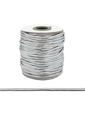 Шнур металлизированный , серебро 2,5мм,Цена за 1 метр