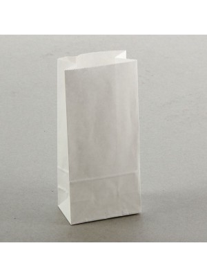 Белый крафт пакет бумажный без ручек ,прямоугольное дно 8 х 5 х 17 см,цена за 1 шт