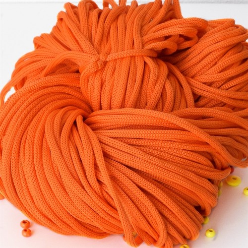 Полиэфирный шнур для вязания,4мм,цв-оранжевый,100м