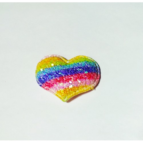 Патч -Сердце радуга №4, размер 4*3см