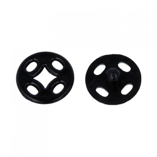Кнопки пришивные черные ,пластик,10 мм,в уп. 10 кнопок