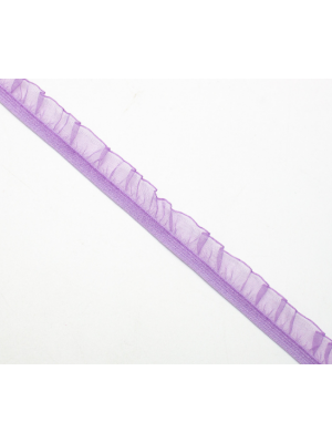 Резинка-рюш ,фиолетовая-прозрачная, 15 мм,цена за 1 метр