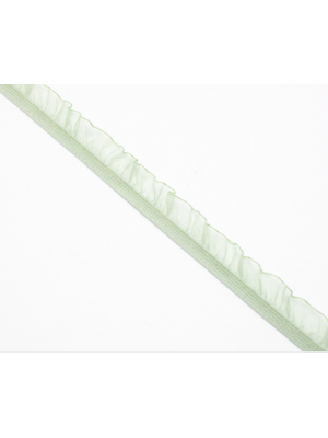 Резинка-рюш ,св-зелёная-прозрачная, 15 мм,цена за 1 метр