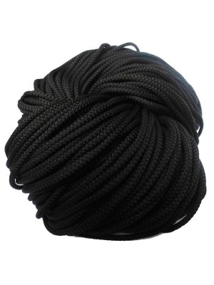 Полиэфирный шнур для вязания,4мм,цв.черный,100м