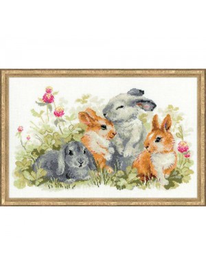 Набор для вышивания Riolis 'Забавные крольчата', 40*25 см