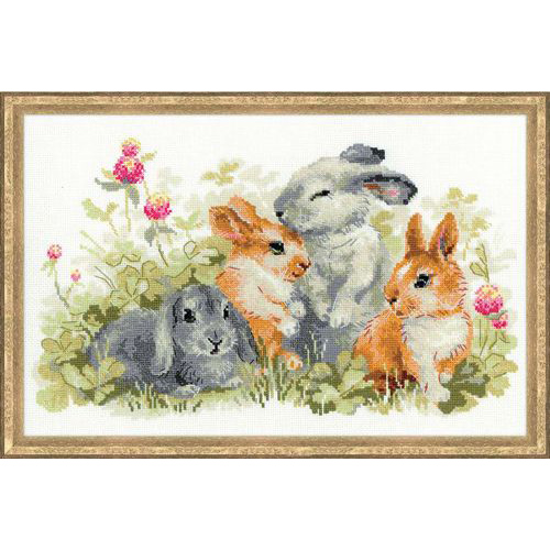 Набор для вышивания Riolis 'Забавные крольчата', 40*25 см
