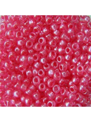 Чешский бисер solgel металлик 10/0 ,5 гр,цв 08398 полуматовый розовый, жемчужная линия внутри