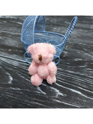 Игрушка для куклы(мишка розовый),6см