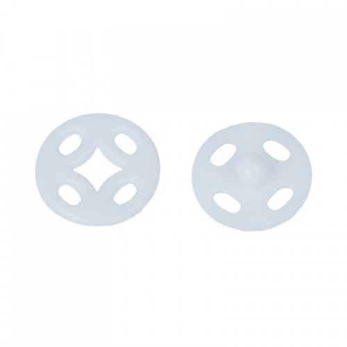 Кнопки пришивные белые  ,пластик,15 мм,в уп. 10 кнопок