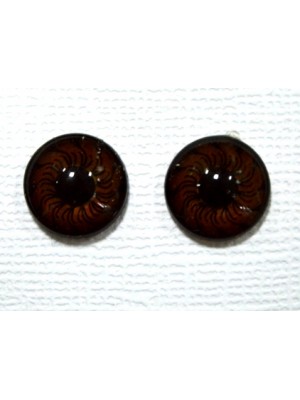 Глаза круглые ,клеевые ,карие, 6 мм, цена за пару