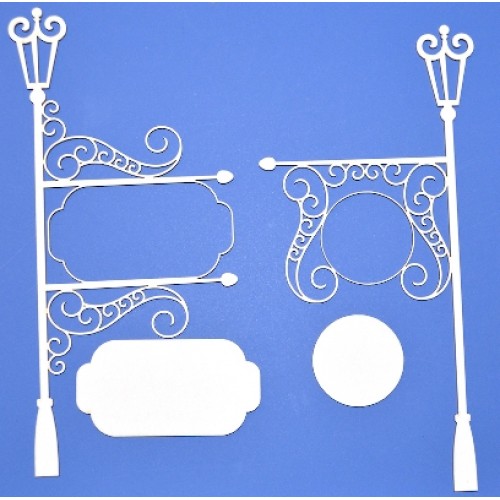 Чипборд №31-Б"Фонари с надписями"