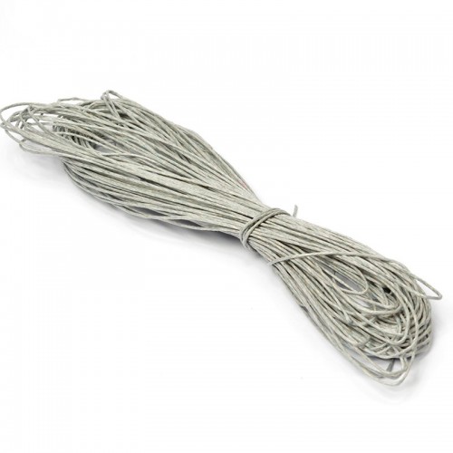 Вощеный шнур,1 мм.светло- серый,цена за 1 метр