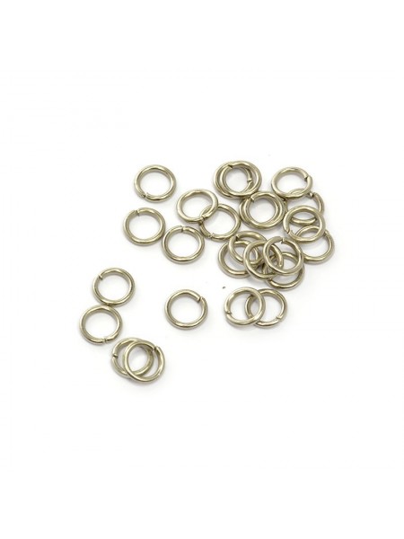 Колечки соединительные,цв-никель,5 мм,цена за 10 шт