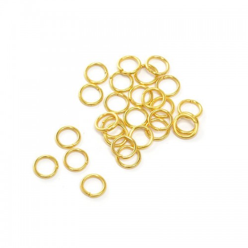 Колечки соединительные,цв-золото,5 мм,цена за 10 шт