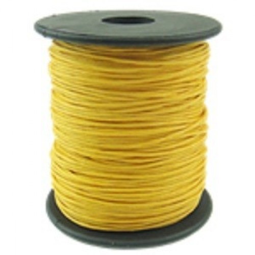 Вощеный шнур,1 мм. жёлтый,цена за 1 метр