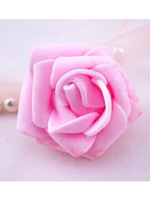 Роза из фоамирана 6-7см,-цв-розовый