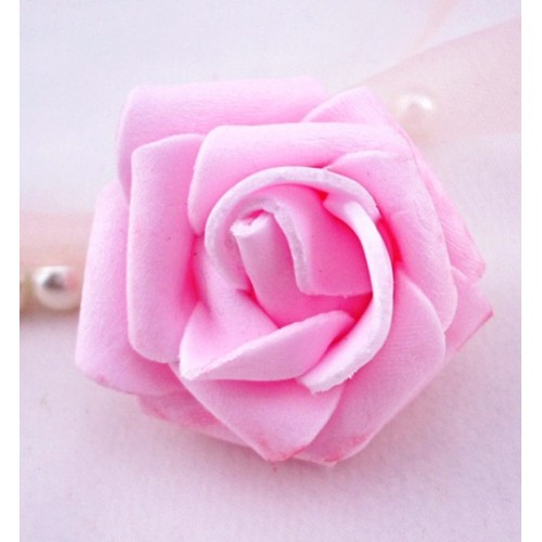 Роза из фоамирана 6-7см,-цв-розовый