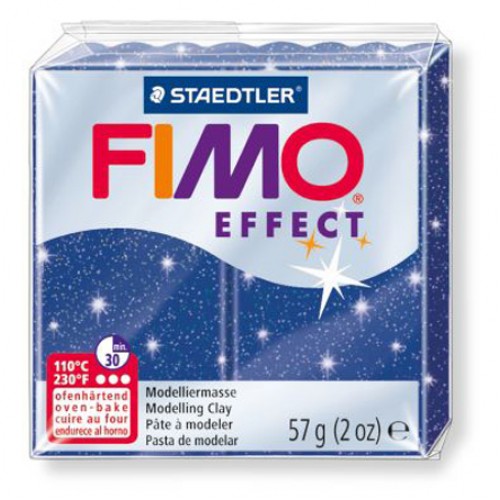 Полимерная глина FIMO effect,57гр,синий с блеском