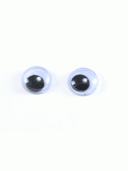 Глаза круглые с бегающими зрачками ,12 мм, цена за пару