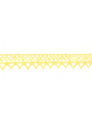 Кружево вязанное, хлопок,0,8см.цв жёлтый,002-10.цена за 1 м