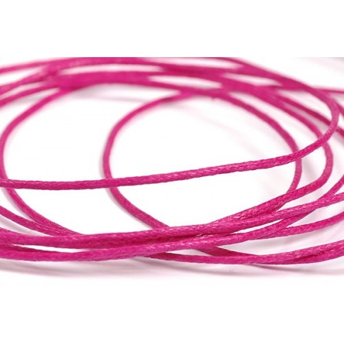 Вощеный шнур,1 мм. тёмно-розовый,,цена за 1 метр