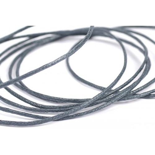 Вощеный шнур,1 мм. цвет серый018,цена за 1 метр