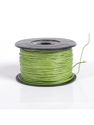 Вощеный шнур,1 мм. цвет светло-зелёный