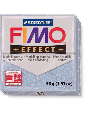 Полимерная глина FIMO effect,57гр,серебрянный с блестками