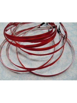 Заготовка-ободок для волос с красной лентой  ,5мм