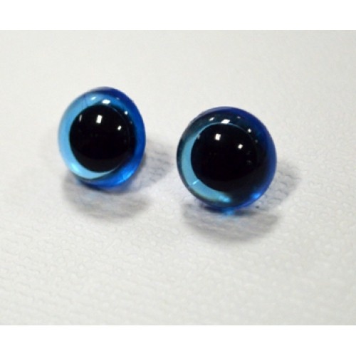 Глаза пришивные (на петле) 9 мм ,голубые,цена за пару
