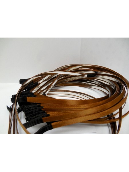 Заготовка-ободок для волос с коричневой лентой  ,5мм